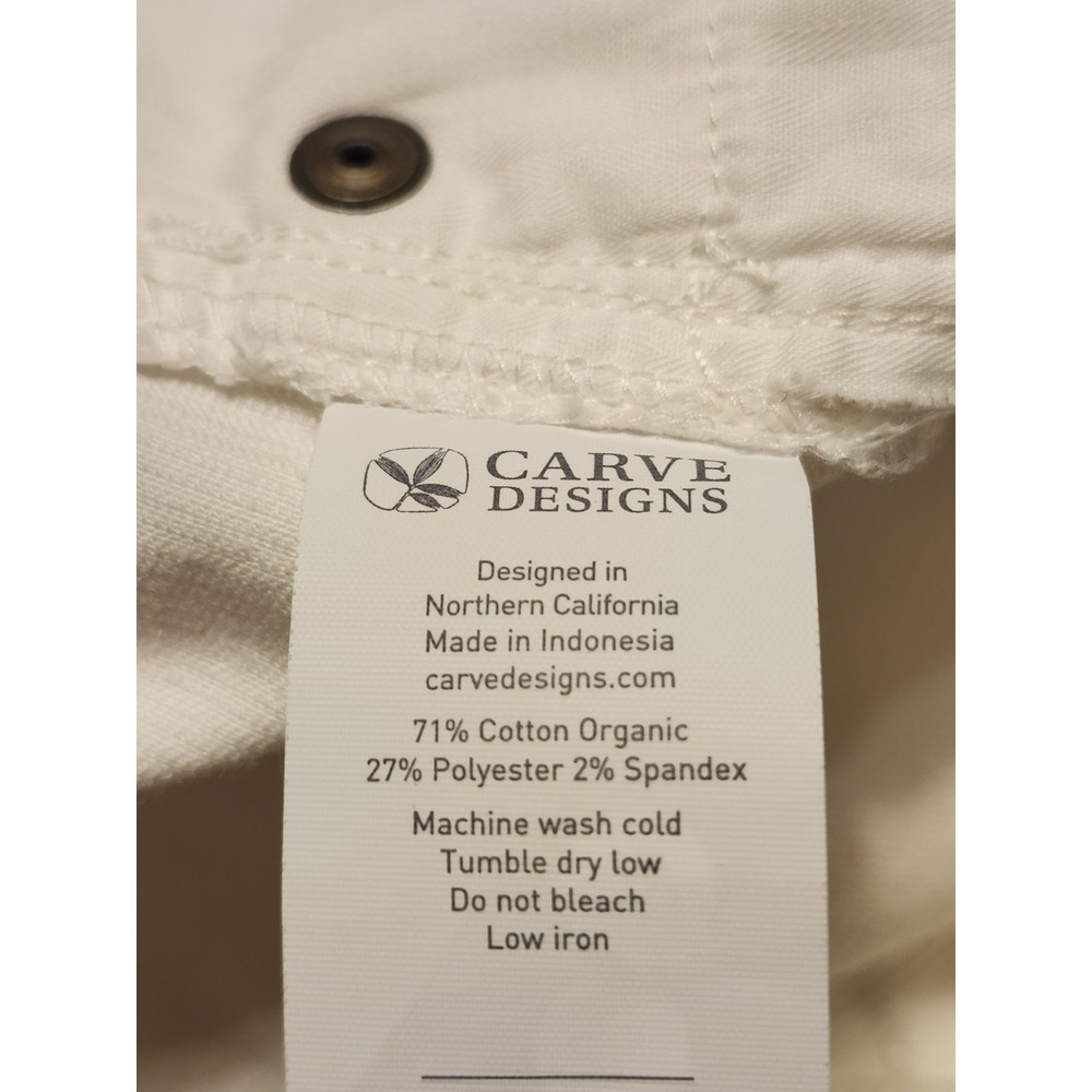 Carve Designs Oahu Corduroy Shorts Womens Size 8 White 6" Inseam. - Picture 8 of 9